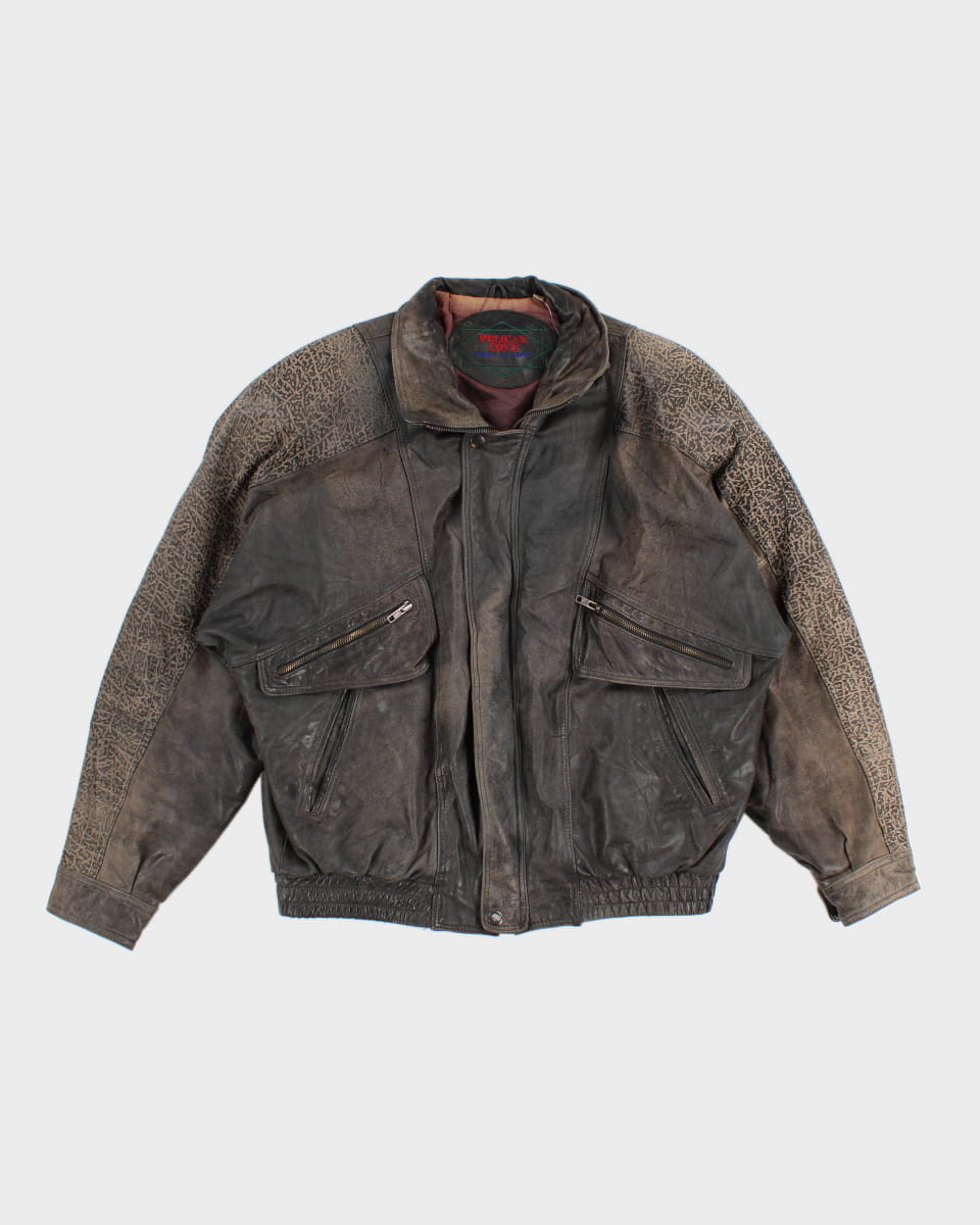 Vintage Pelican Cove Chunky Leather Jacket - M