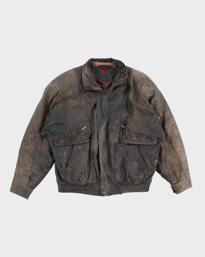Vintage Pelican Cove Chunky Leather Jacket - M