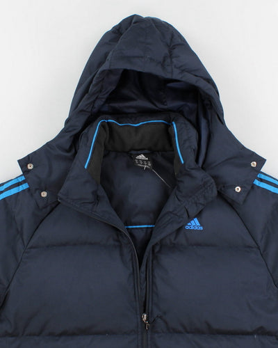 Adidas Blue Hooded Jacket - M