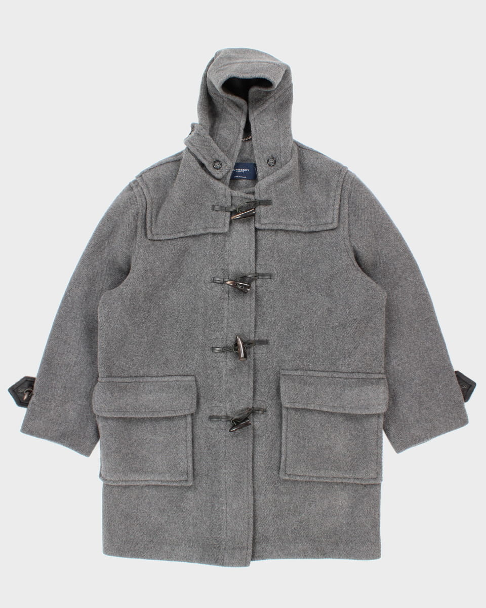 Men's Grey Burberry Heavy Winter Coat - L XL