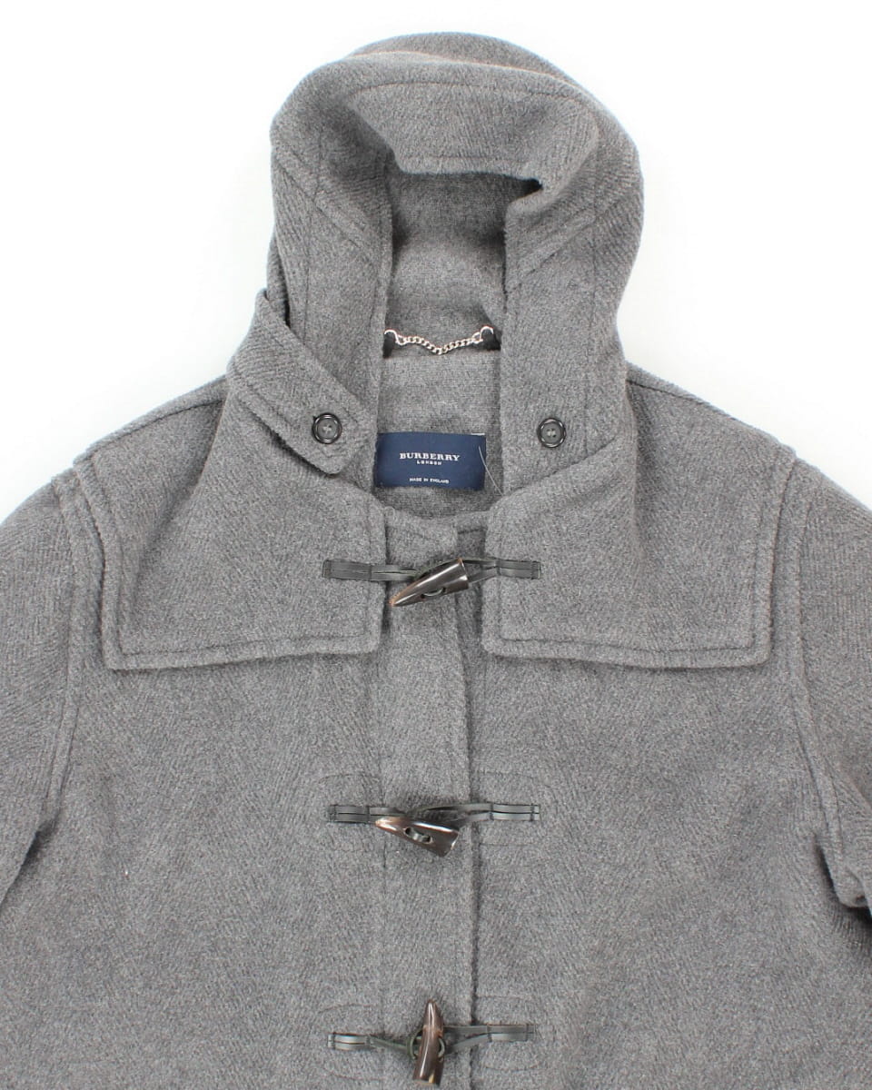Men's Grey Burberry Heavy Winter Coat - L XL