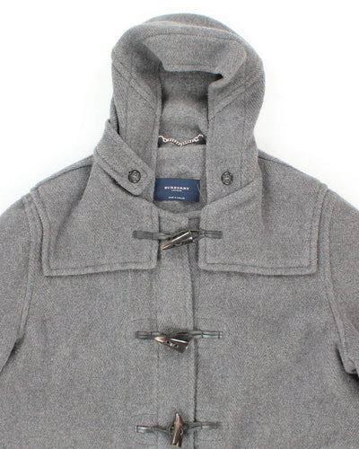 Men's Grey Burberry Heavy Winter Coat - L XL