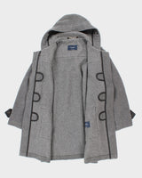 Men's Grey Burberry Heavy Winter Coat - L XL
