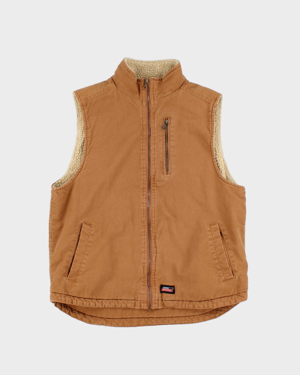 Dickies Fleece Lined Zip Up Vest - L