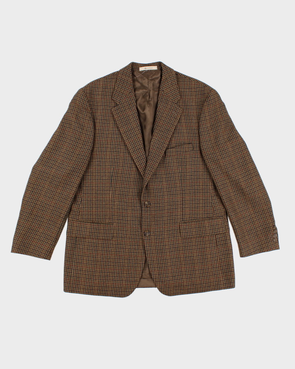 Vintage 80s/90s Polo University Club By Ralph Lauren Wool Houndstooth Blazer - XL