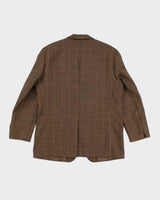 Vintage 80s/90s Polo University Club By Ralph Lauren Wool Houndstooth Blazer - XL