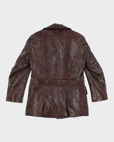Vintage 70s Mac Mor Burgundy Leather Coat - M