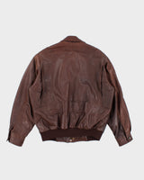 Vintage Bally Brown Leather Jacket - XL