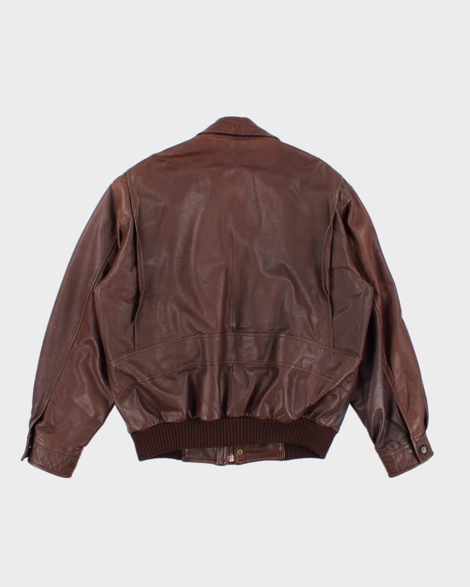 Vintage Bally Brown Leather Jacket - XL