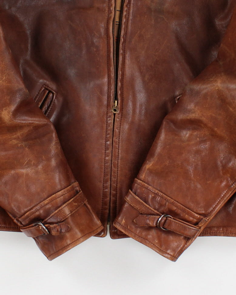 Vintage 30s Replica Aero Leather Co Horsehide Jacket - M