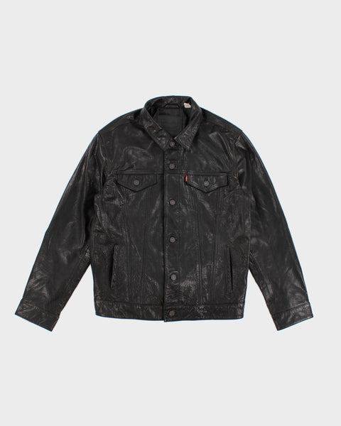 Levi's Leather Trucker Jacket - L – Rokit