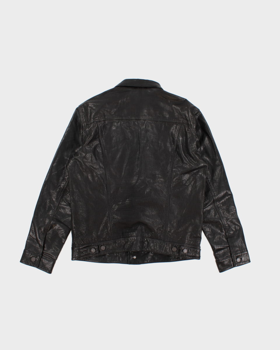 Levi's Leather Trucker Jacket - L – Rokit