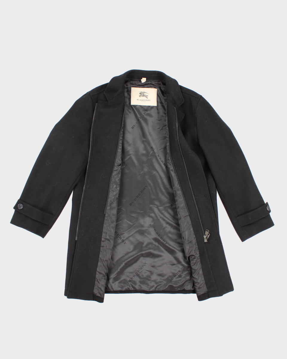 Men's Burberry All Black Winter Coat - M