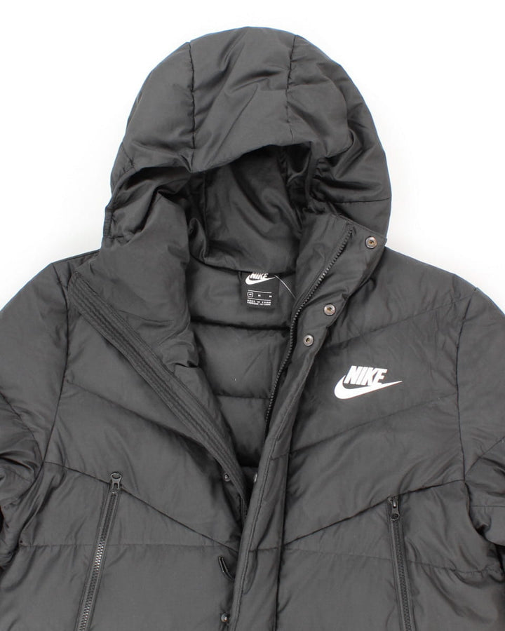 Mens Black Nike Long Puffer Coat M