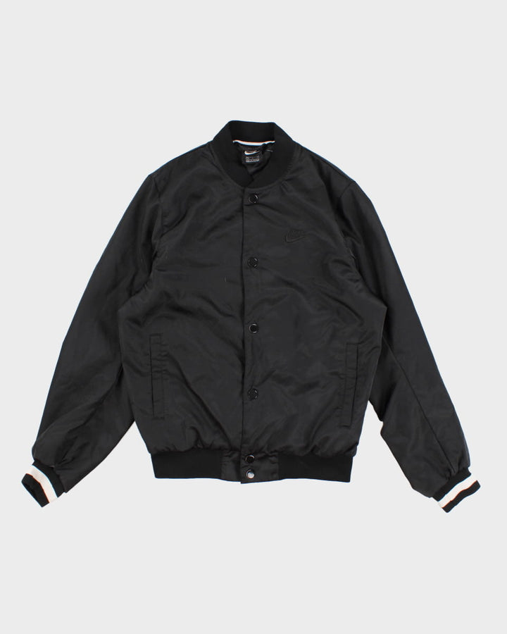 Mens Black Nike Snap Up Bomber Jacket - S