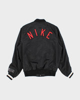 Mens Black Nike Snap Up Bomber Jacket - S