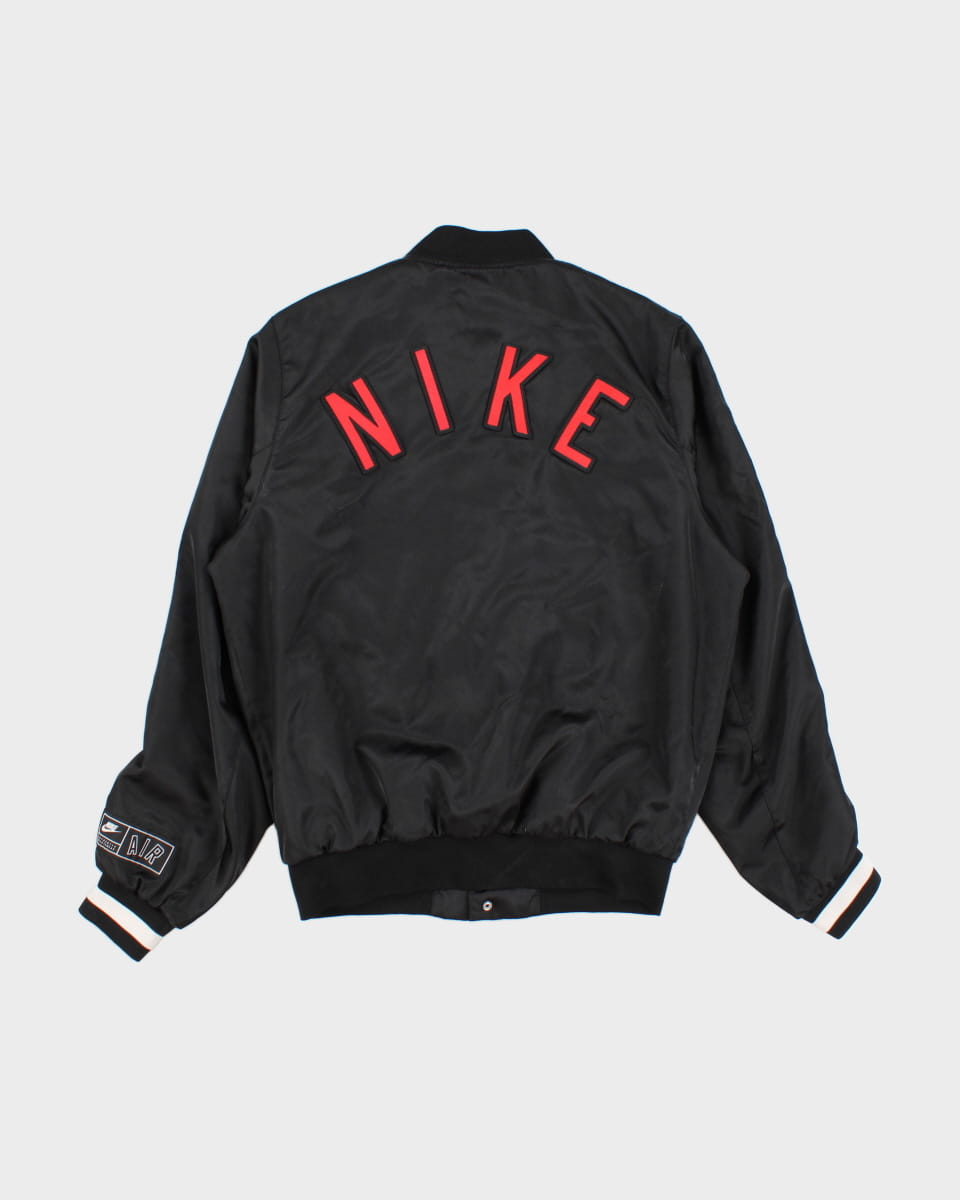 Mens Black Nike Snap Up Bomber Jacket - S