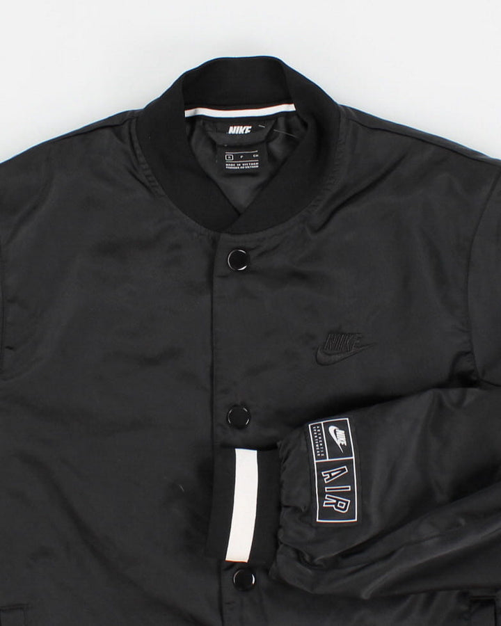 Mens Black Nike Snap Up Bomber Jacket - S