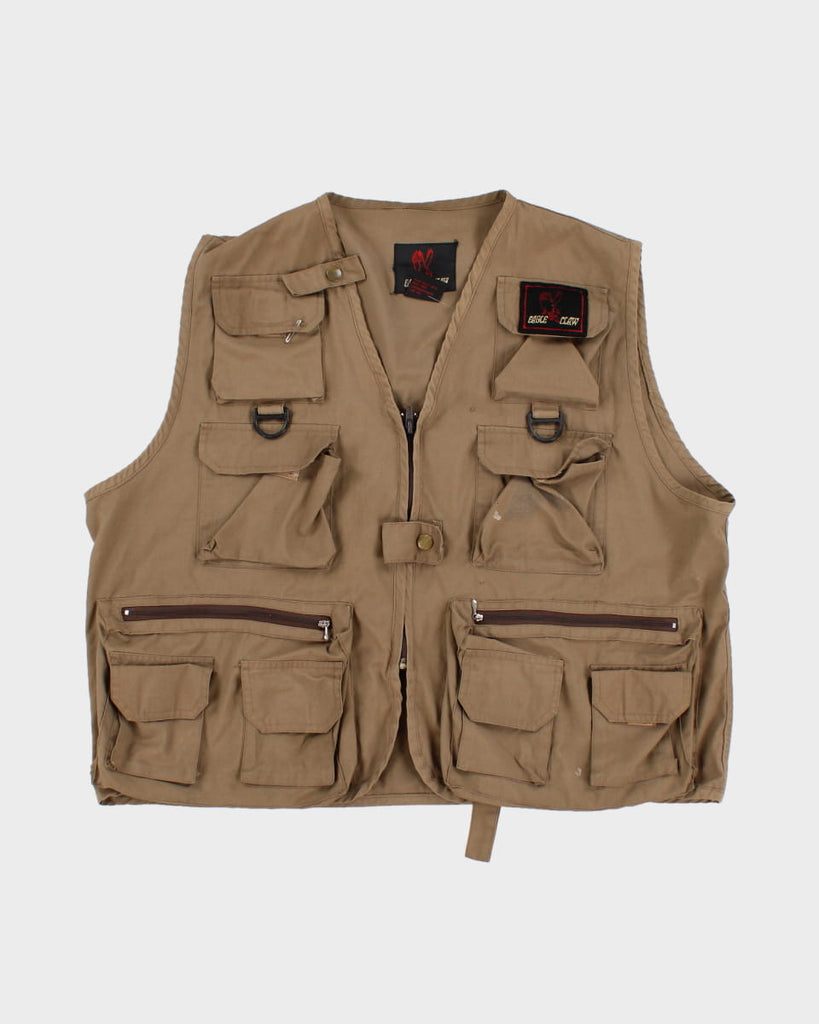 Gilet De Pêche Vintage Eagle Claw – Bleu Marine, Taille L/XL, Années 80/90, Multitudes Poches