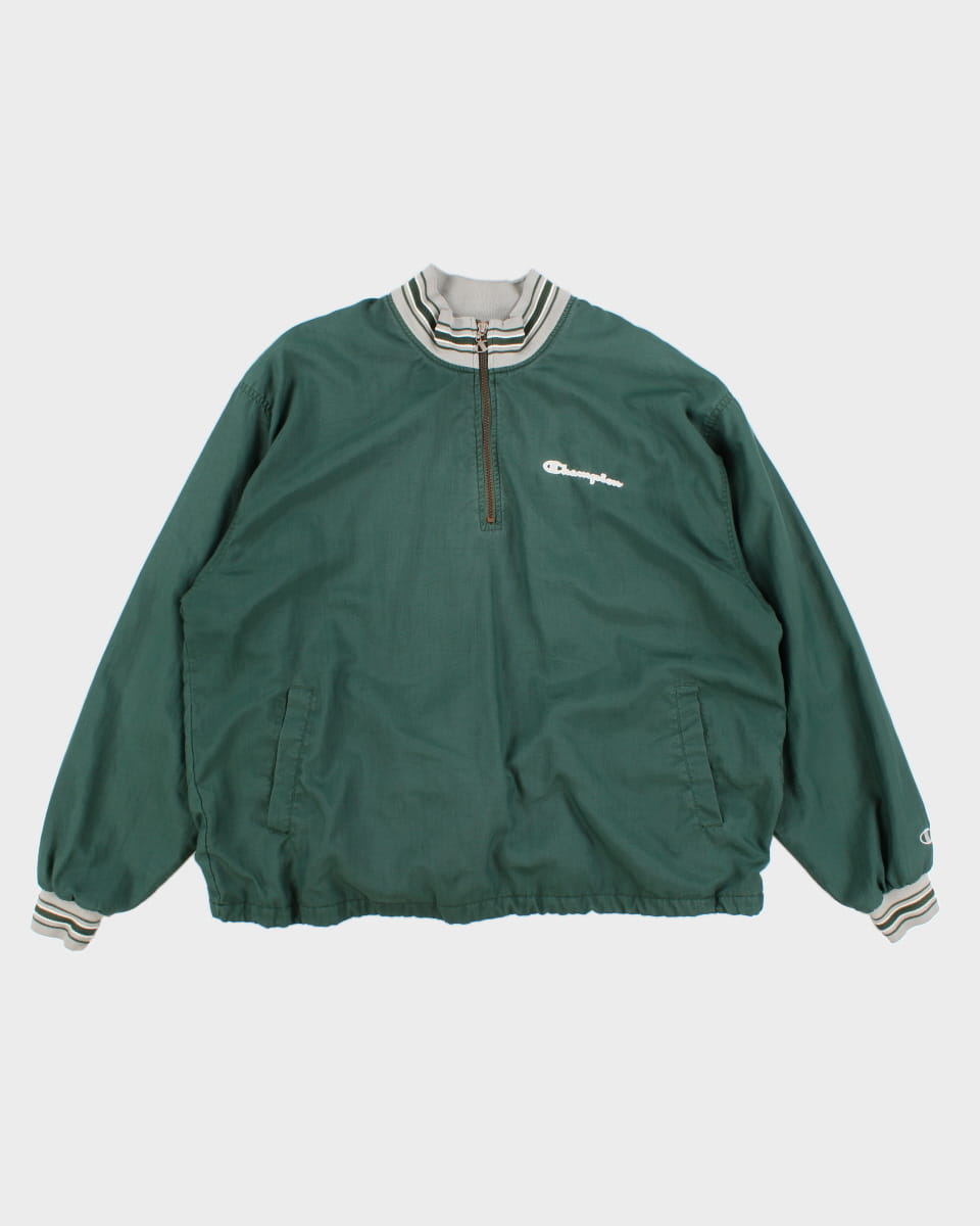 Vintage 90s Champion Quarter Zip Windbreaker - XL