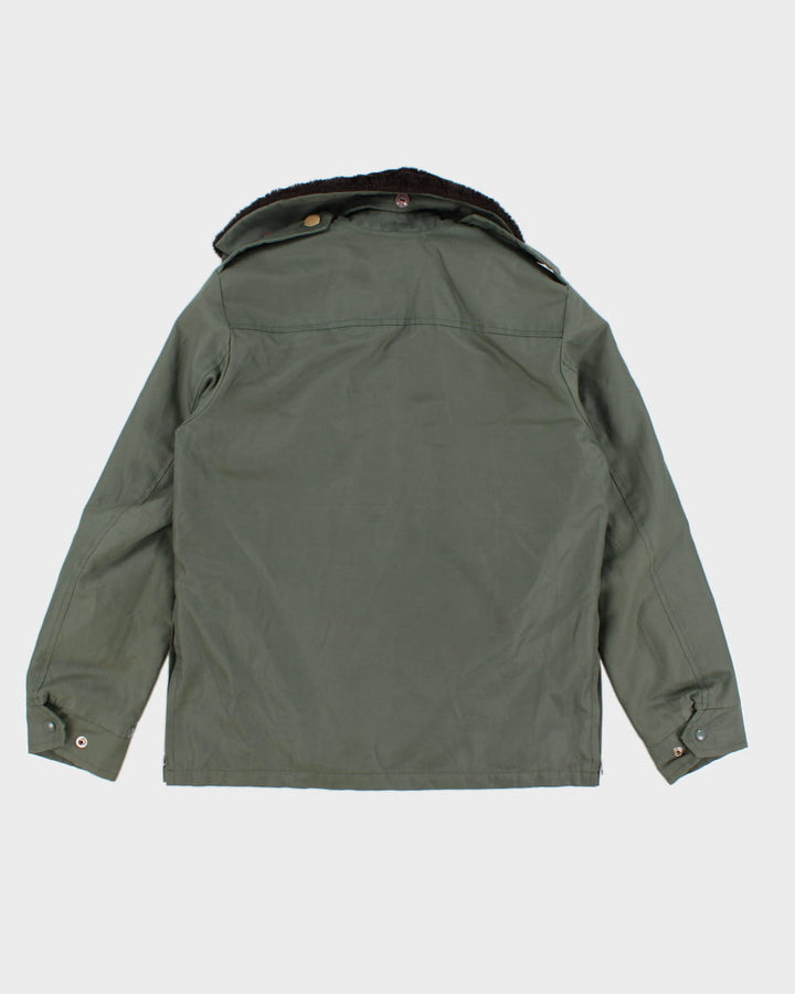 Vintage Western Cap Garment Fleece Collared Jacket - L