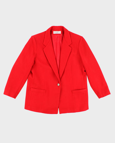 Vintage 80s Dumas Petite Red Wool Blazer - M