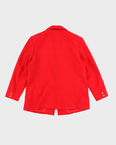Vintage 80s Dumas Petite Red Wool Blazer - M