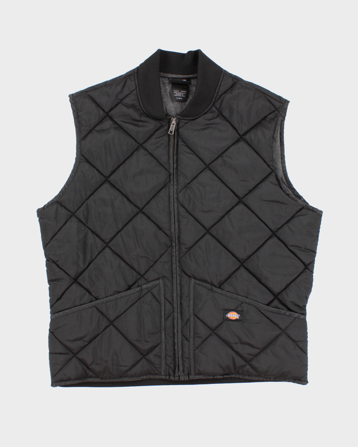 Dickies Quilted Zip Up Vest - L