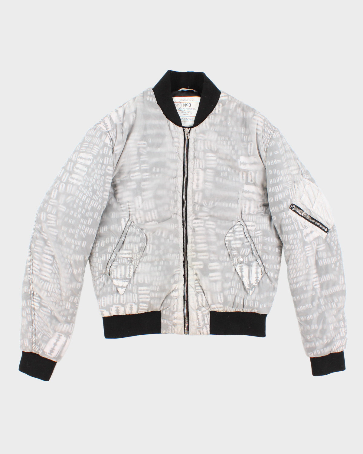 Alexander McQueen Razor Print Padded MA-1 Jacket - L