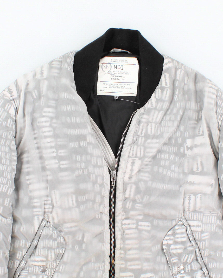 Alexander McQueen Razor Print Padded MA-1 Jacket - L