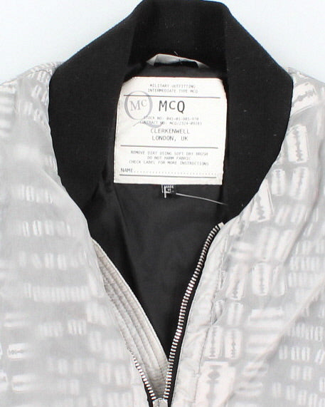 Alexander McQueen Razor Print Padded MA-1 Jacket - L