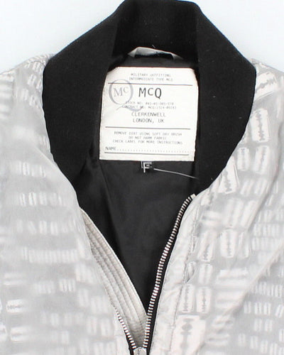 Alexander McQueen Razor Print Padded MA-1 Jacket - L