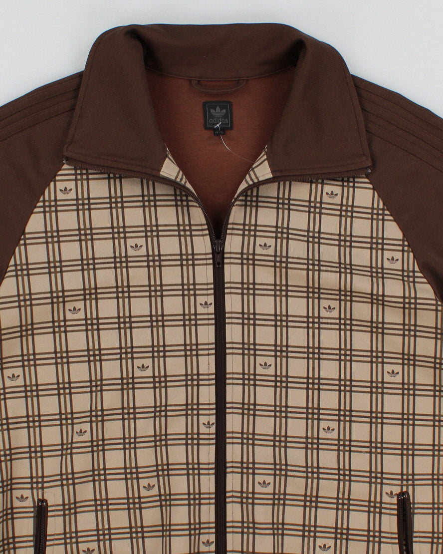 Mens Brown Adidas Zip Up Lightweight Jacket - XL