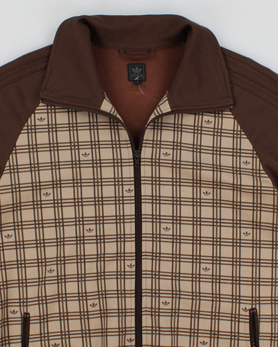 Mens Brown Adidas Zip Up Lightweight Jacket - XL