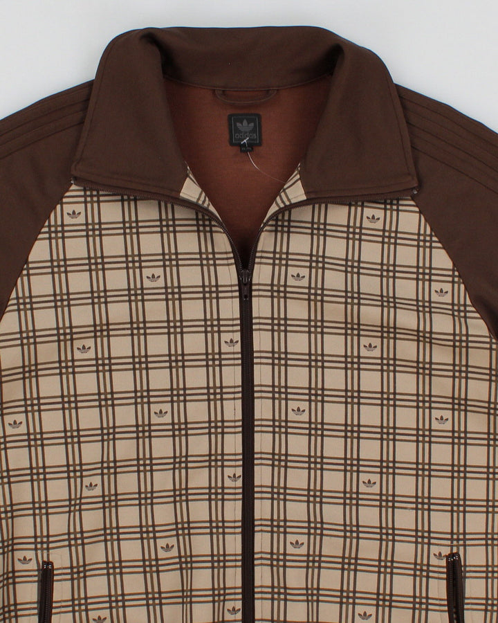 Mens Brown Adidas Zip Up Lightweight Jacket - XL