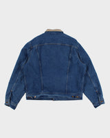 Mens 1990s Blue Bay Jean Jacket - L