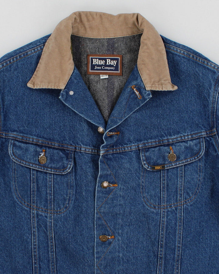 Mens 1990s Blue Bay Jean Jacket - L