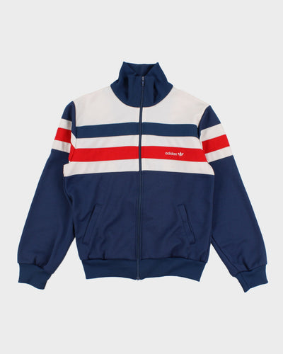 Mens 1970s Navy Adidas Zip Up Jacket - S
