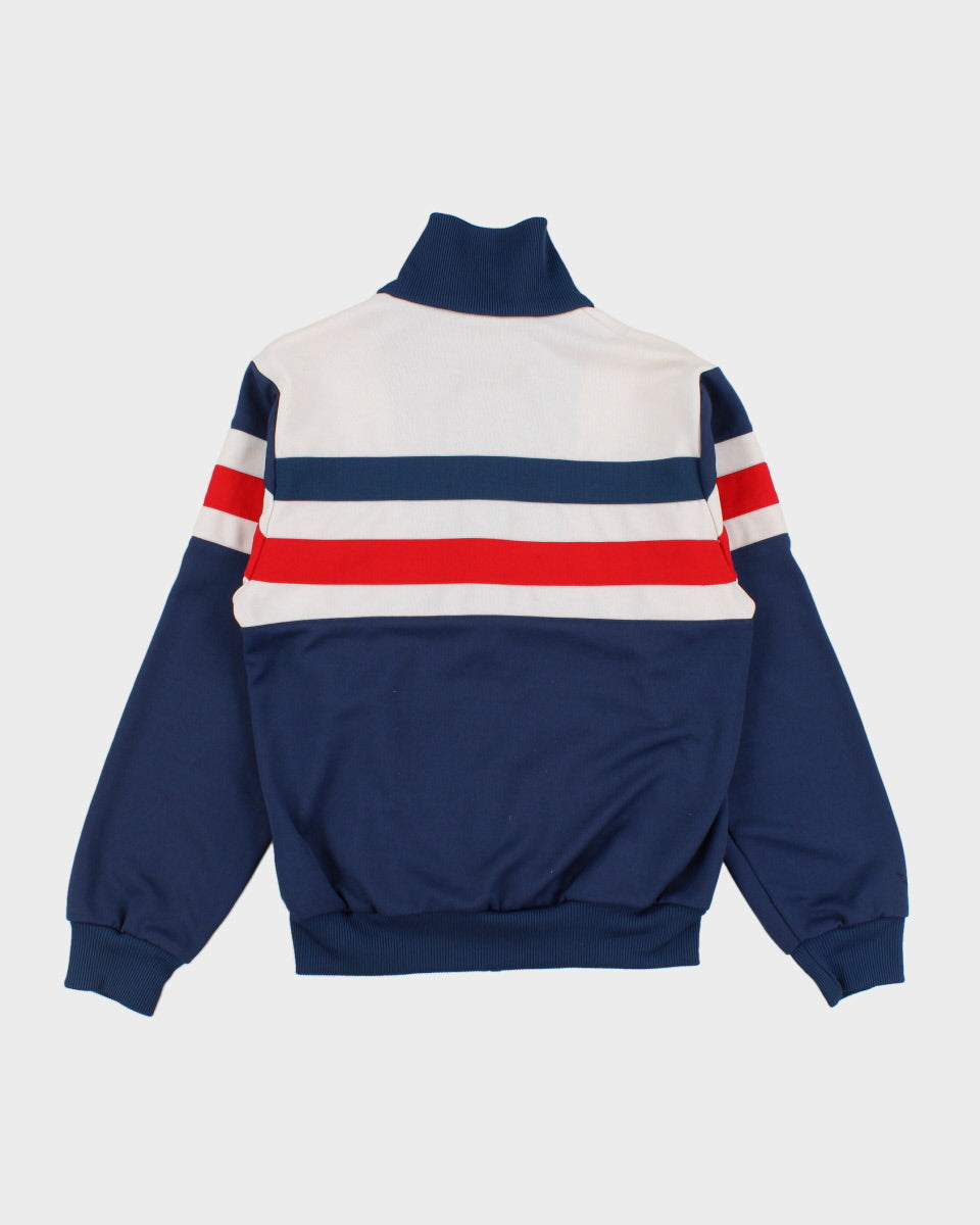 Mens 1970s Navy Adidas Zip Up Jacket - S