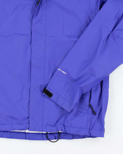 Mens Blue The North Face Hooded Windbreaker Jacket - S