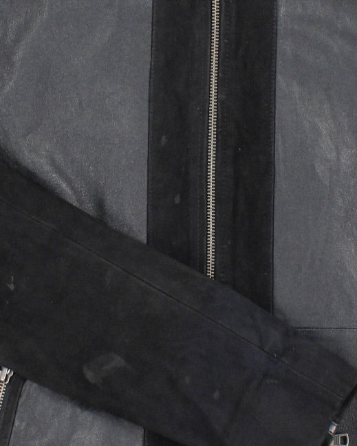 Mens Black Suede and Leather Armani Exchange Jacket - M