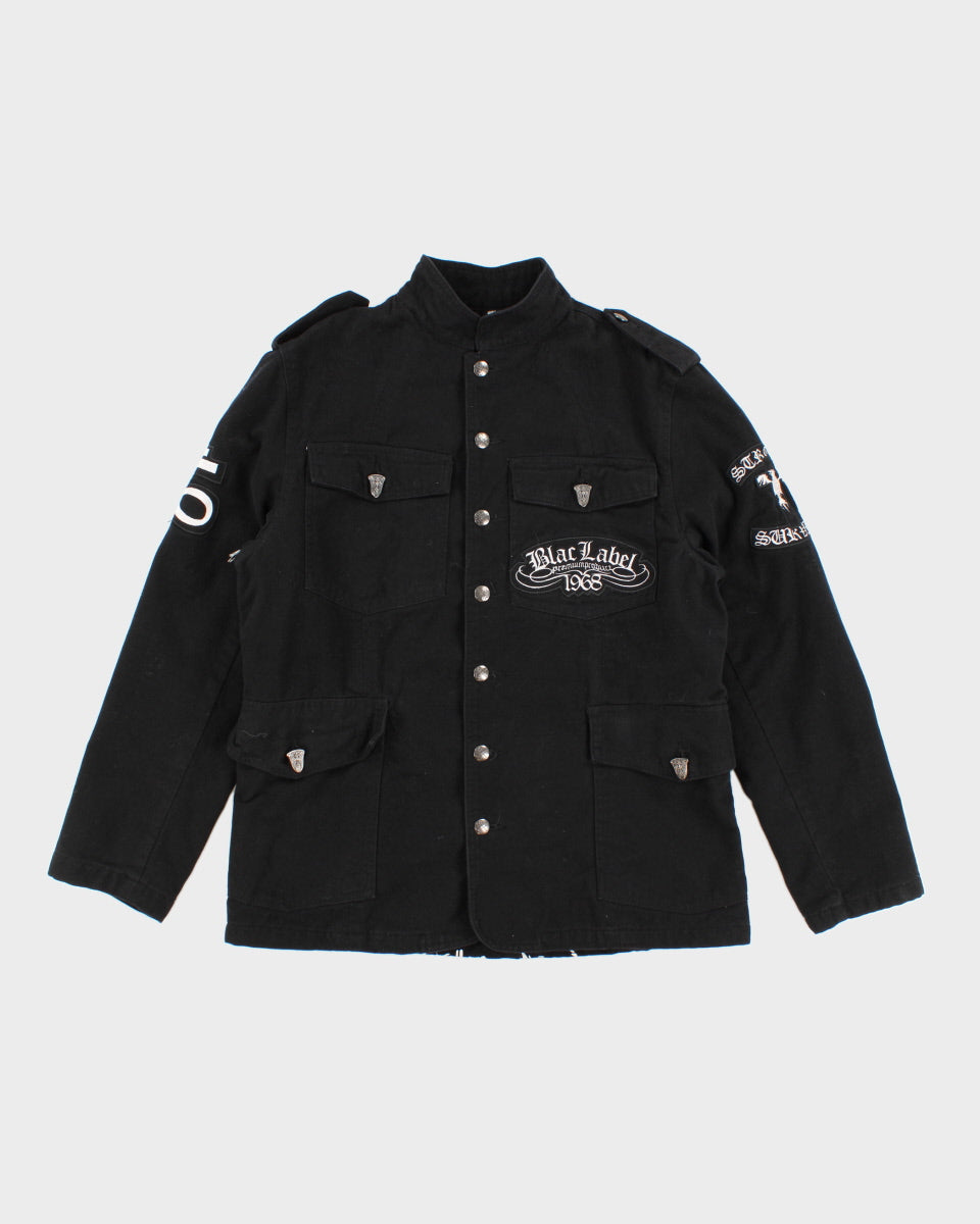 Mens Black Label Lined Patch Jacket - L