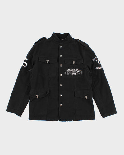 Mens Black Label Lined Patch Jacket - L