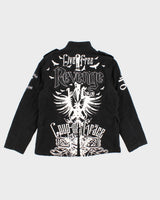 Mens Black Label Lined Patch Jacket - L