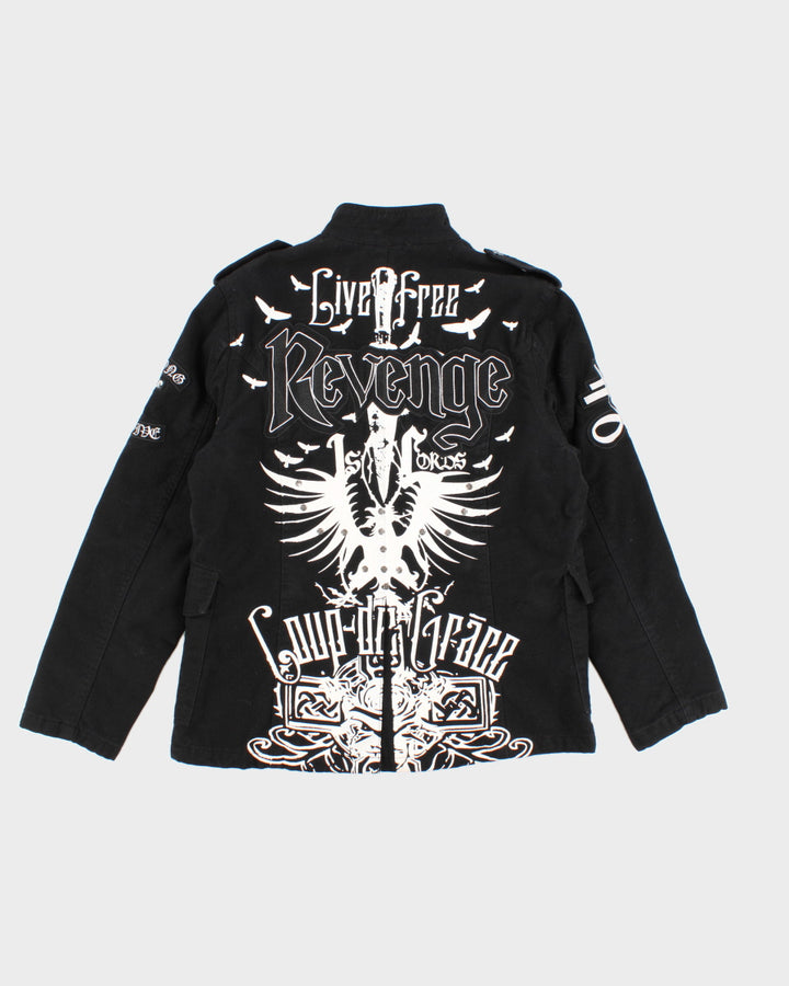 Mens Black Label Lined Patch Jacket - L