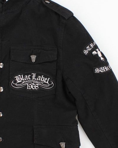 Mens Black Label Lined Patch Jacket - L