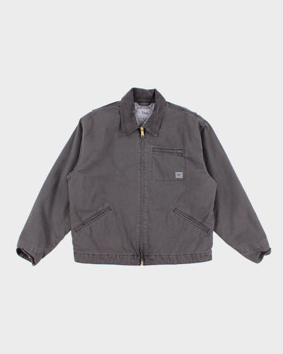 Mens Grey Denim Tna Bomber Jacket - L