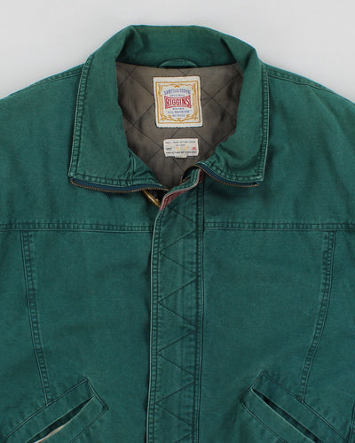 Mens Turquoise Canvas Lined Jacket - L