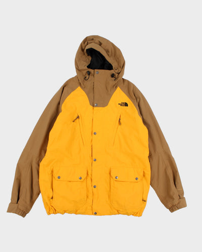 Mens Yellow The North Face Hooded Ski Jacket - XL