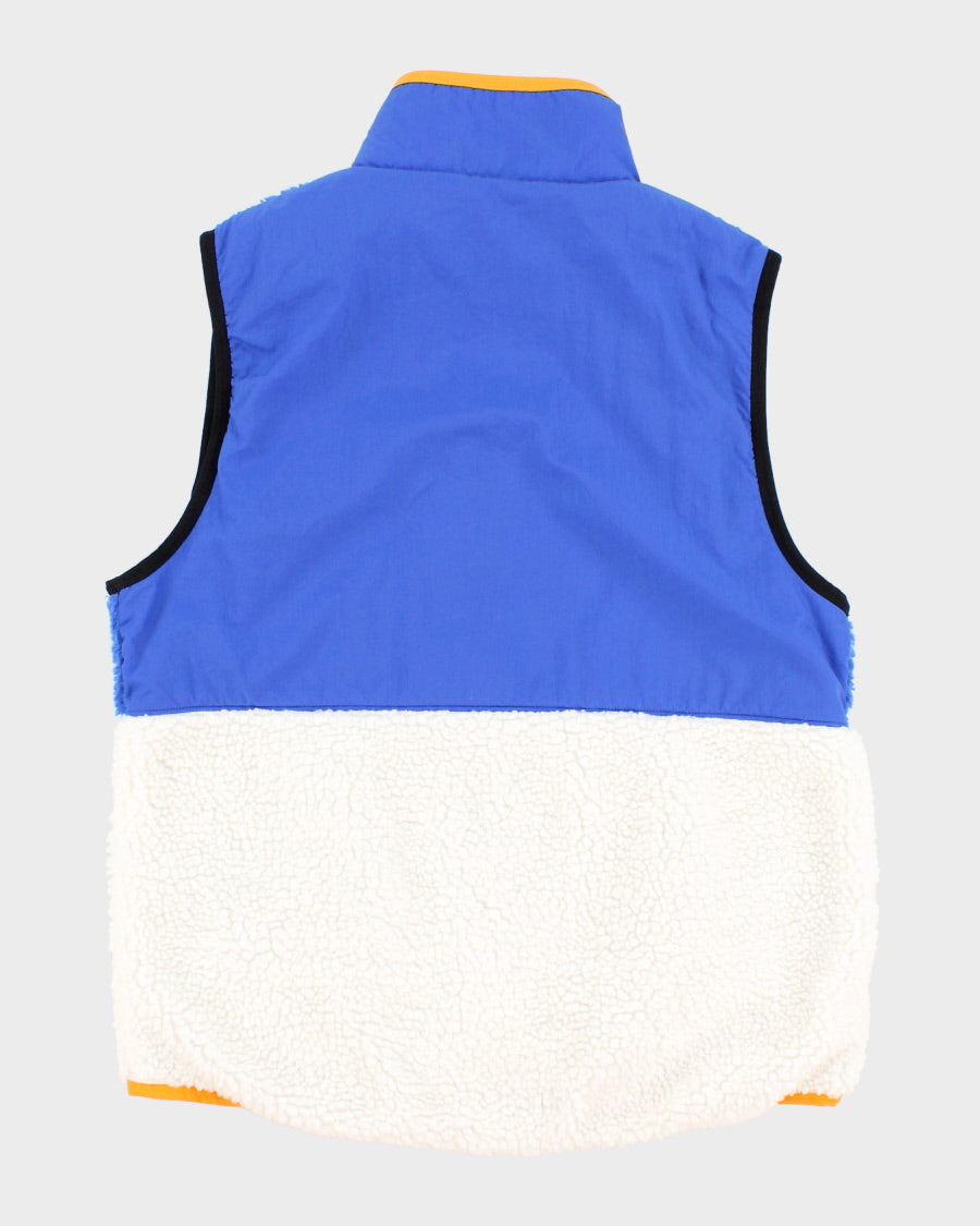 Mens Blue and White Nike Fluffy Fleece Sports Vest - M